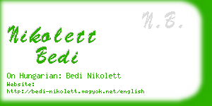 nikolett bedi business card